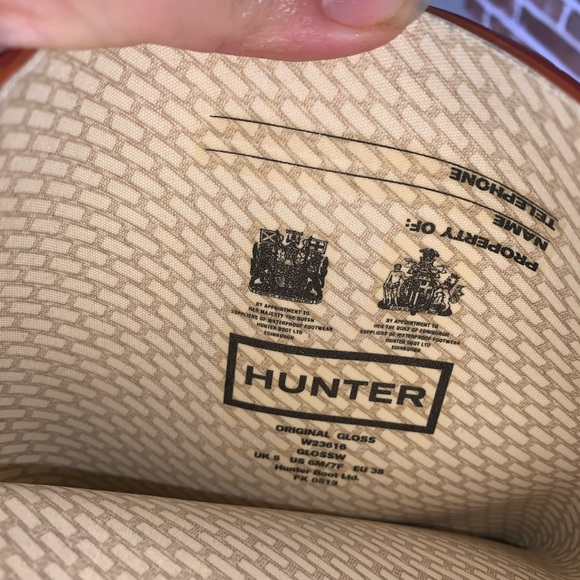 Hunters high gloss red siren tall rain boots 8 - Picture 10 of 15